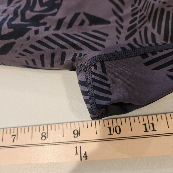 Aerie Womens Dark Gray High Waisted 7/8 Palm Leaves Leggings Size Small Tropical - Picture 11 of 14